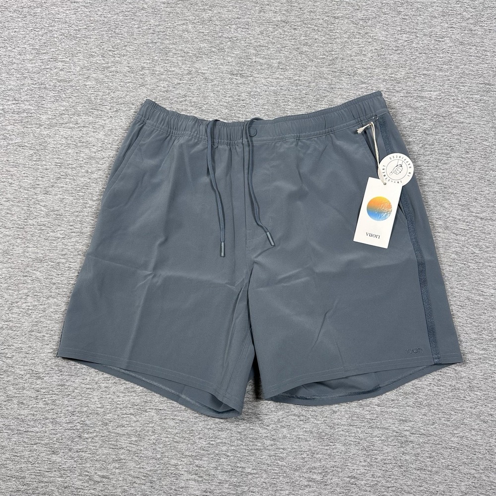 Vuori Banks Resort Shorts Mens Medium Abyss Blue Lined Hybrid Swim Beach NEW